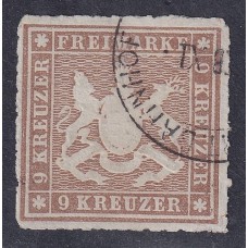 ALEMANIA 1866 ESTADO DE WURTTEMBERG Yv 34 ESTUPENDO EJEMPLAR 125 €